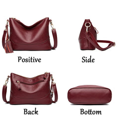 Tassel Leather Crossbody Bags for Women High Ladies Hand Bags
