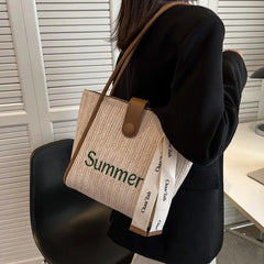 Straw Woven Large-capacity One-shoulder Tote Bag