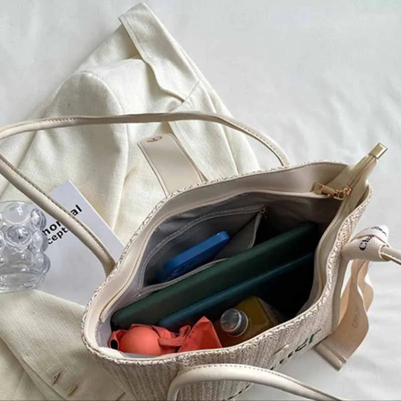 Straw Woven Large-capacity One-shoulder Tote Bag