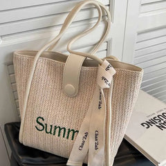 Straw Woven Large-capacity One-shoulder Tote Bag