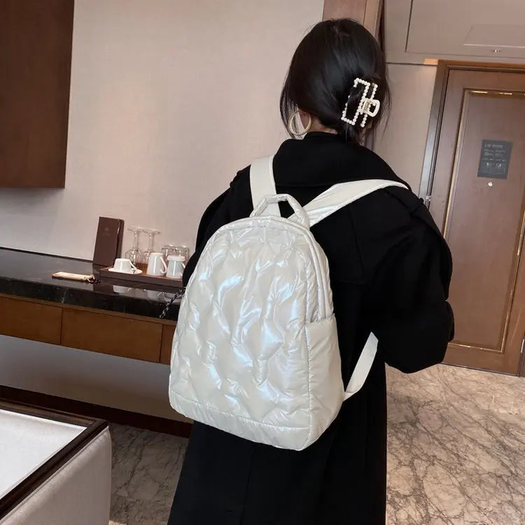 Warm Space Down Backpacks Lightweight Cotton Travel Bags