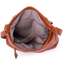 Soft Leather Women Messenger Bag Big Capacity Crossbody Bag