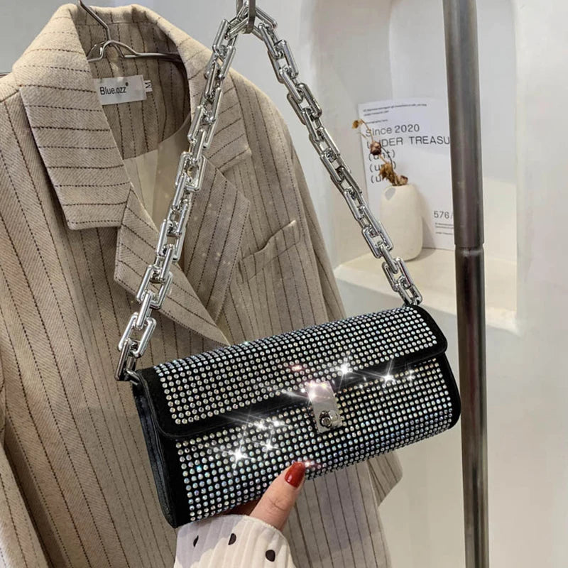 Soft Leather Bungee Bag Diamond Diagonal One-Shoulder Mobile Phone Handbag