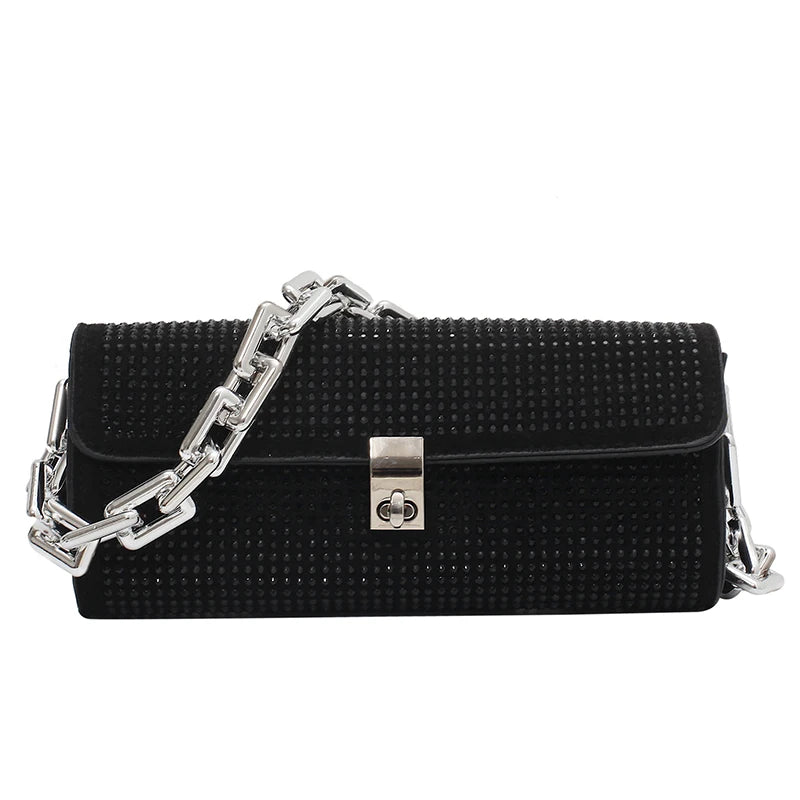 Soft Leather Bungee Bag Diamond Diagonal One-Shoulder Mobile Phone Handbag