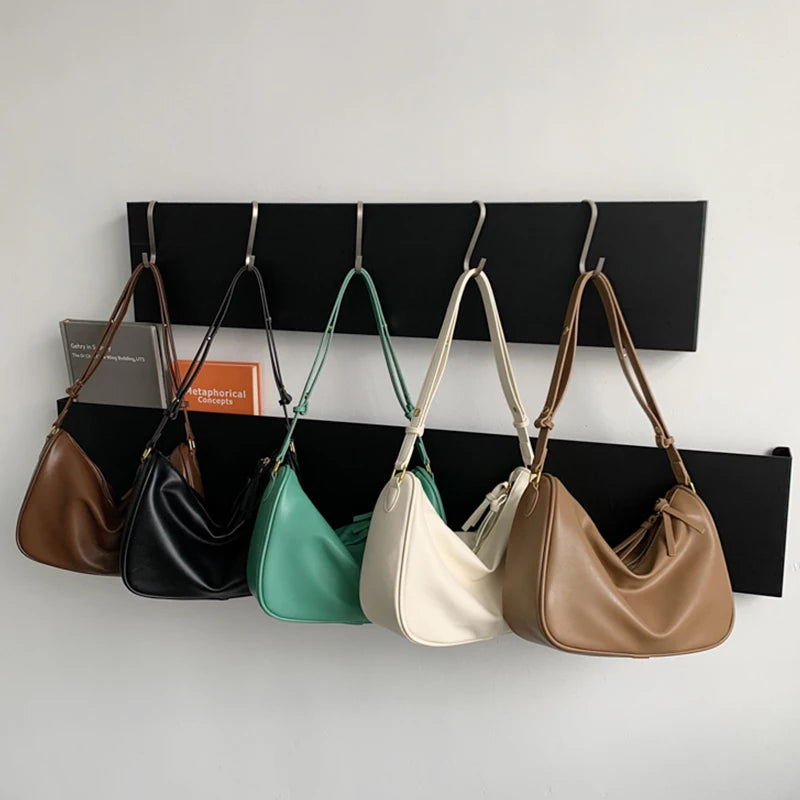 Soft Leather Large-Capacity Shoulder Bag