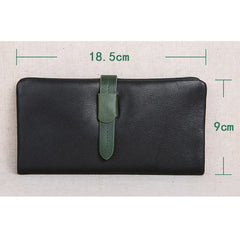 Soft Leather Wallet Female Long Buckle Cowhide Phone Bag