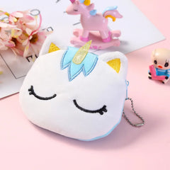 Plush Cartoon Women's Coin Purse Zipper Mini Bag