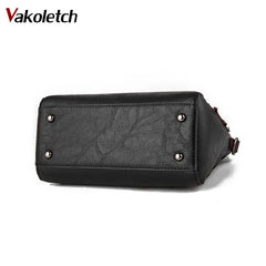 Soft PU Leather Women Shoulder Bag with Tassel Pendant