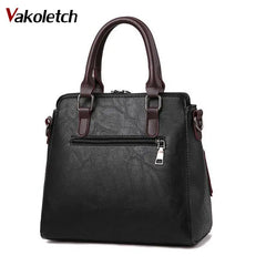 Soft PU Leather Women Shoulder Bag with Tassel Pendant