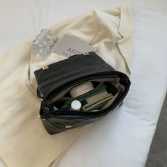 Women's PU Leather Handbag with Embroidery Thread