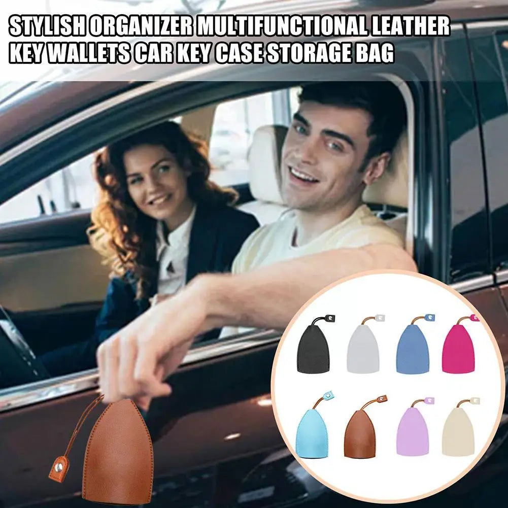 Unisex Pull Type PU Leather Key Bag Car Wallets Case