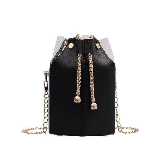 Solid Bucket Shoulder Bags Women Versatile Satchel PU Womens Handbags