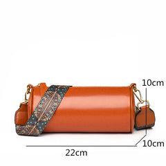 Leather Round Women Bag Shoulder Bags Mini Messenger Bag