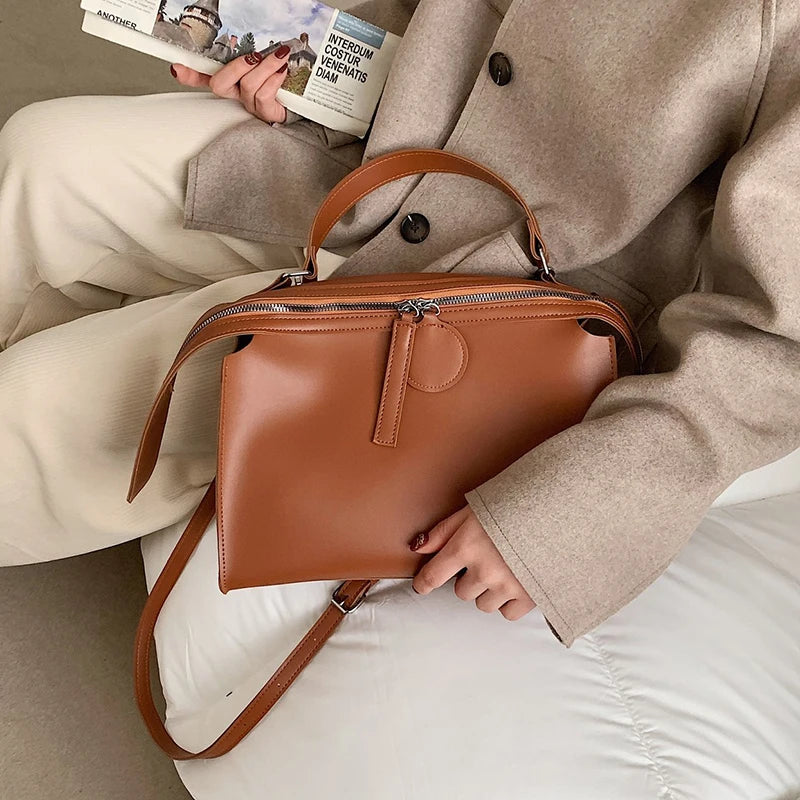 High-Quality Women's Crossbody Bag Soft Leather Messenger Shoulder Handbag