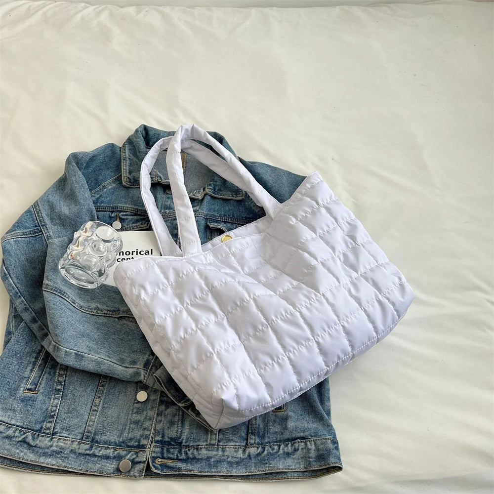 Solid Canvas Crossbody Bags Women Large Capacity Shoulder Handbags