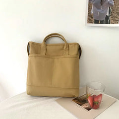 Canvas Shoulder Bag Small Square Tote Handbag Women Casual Shoulder Messenger Ba