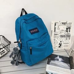 Solid Casual Waterproof Nylon Women Backpack Female Travel Bag