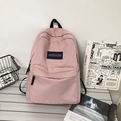 Solid Casual Waterproof Nylon Women Backpack Female Travel Bag