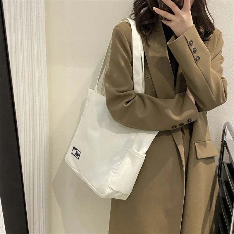 Casual Women Canvas Tote Bag Beach Shoulder Bag Large Capacity