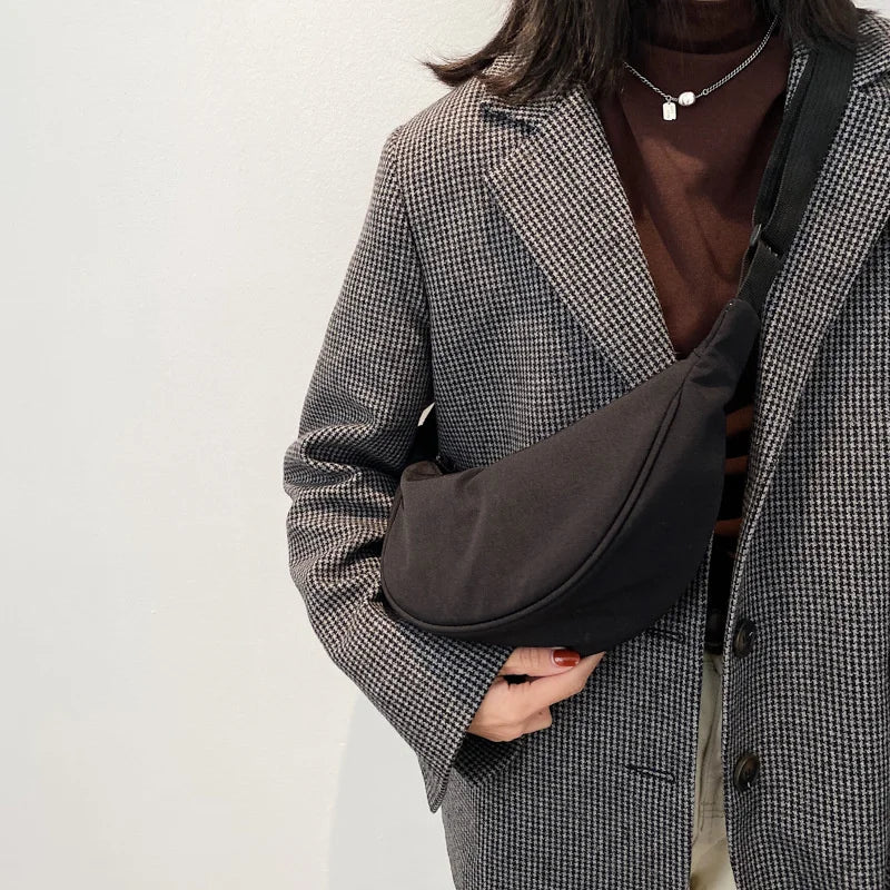 Large Capacity Solid Chest Bag for Women Travel Crossbody Belt Bag