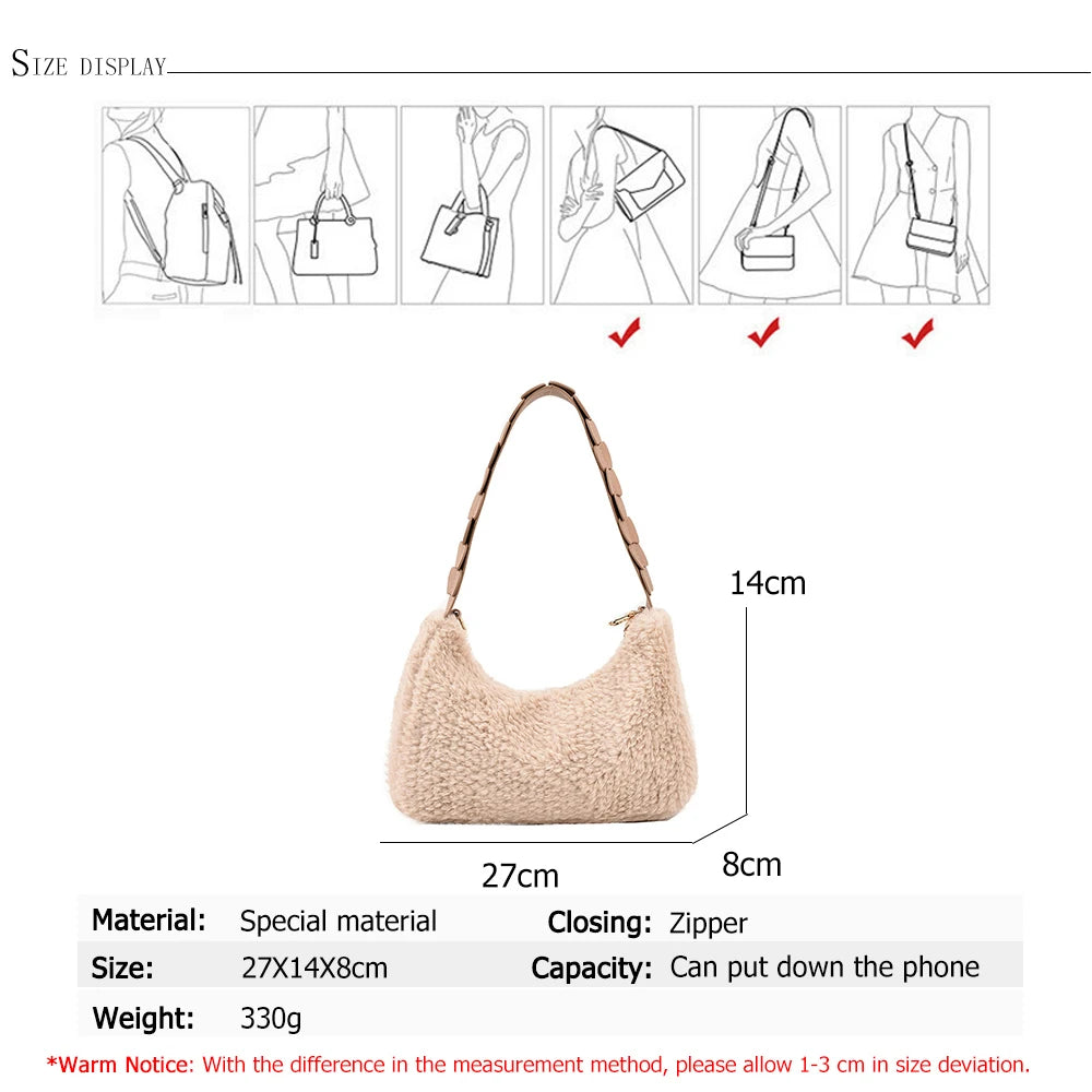 Solid Autumn Winter Ladies Shoulder Bag Multifunctional Women Messenger Bags