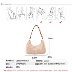 Solid Autumn Winter Ladies Shoulder Bag Multifunctional Women Messenger Bags