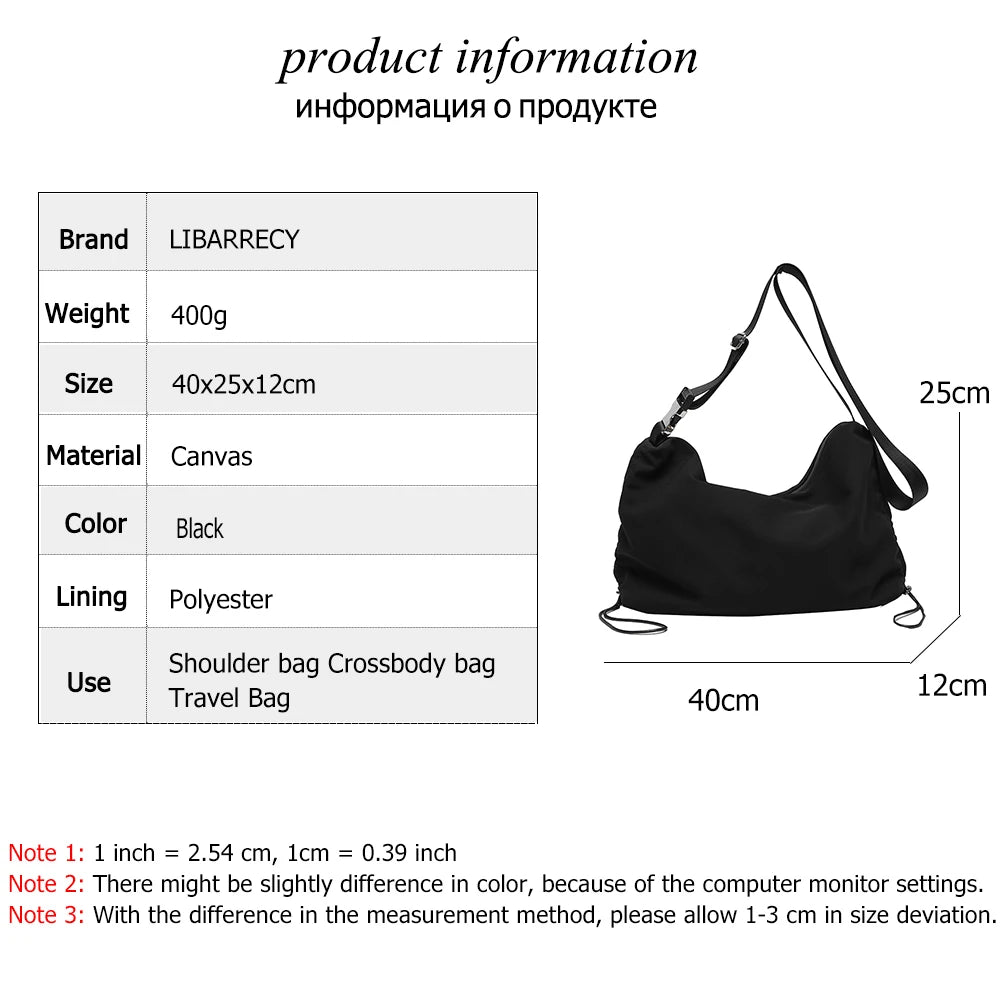 Solid Autumn Winter Ladies Shoulder Bag High Canvas Women Messenger Bags