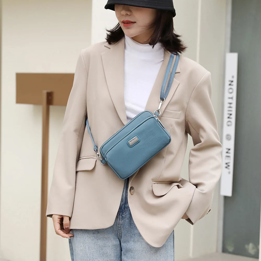 Solid High Nylon Ladies Shoulder Bag Mini Women Messenger Bags