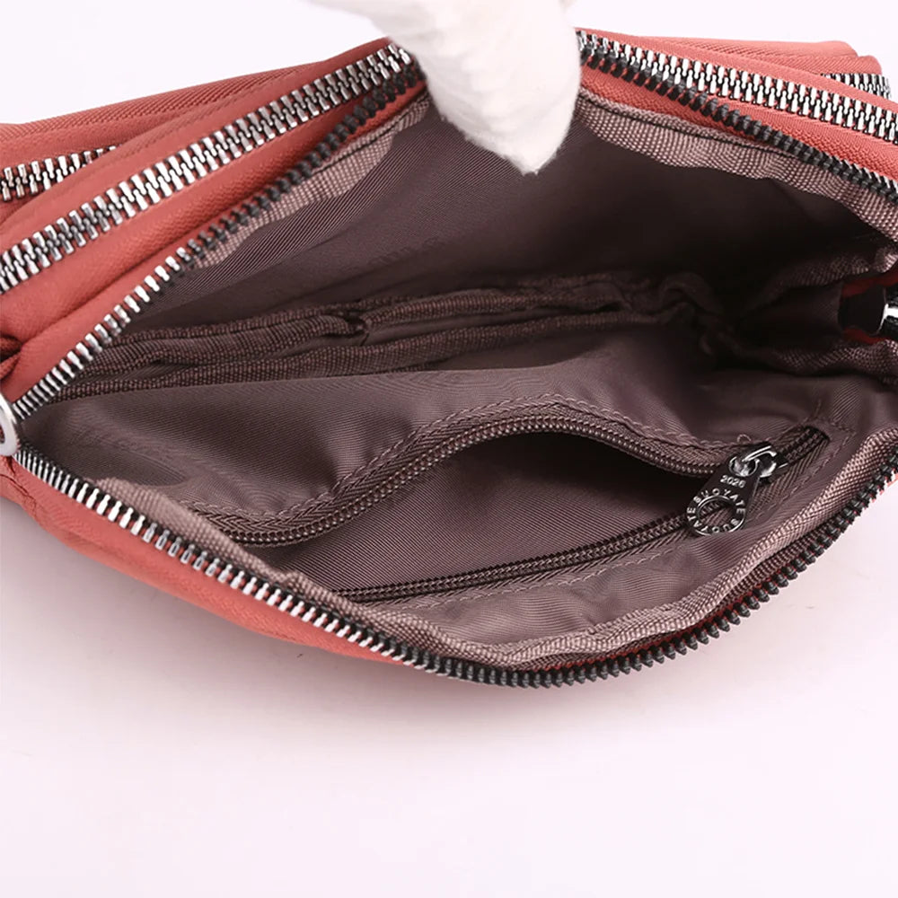 Solid High Nylon Ladies Shoulder Bag Mini Women Messenger Bags