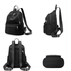 Solid Women's Backpack High Nylon Ladies Student Schoolbag Ladies