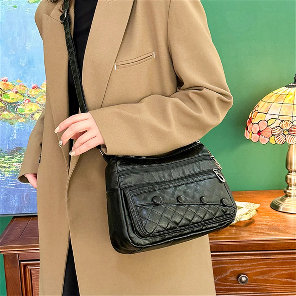 Soft Leather Ladies Shoulder Bag Women Messenger Bags High Quality