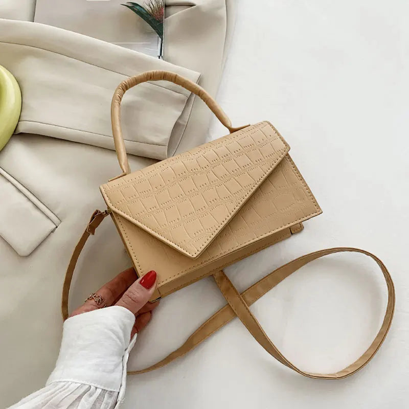 Women's Solid Crossbody Handbag High PU Leather Small Purse