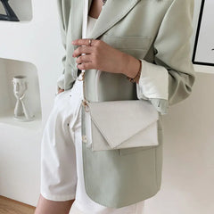 Women's Solid Crossbody Handbag High PU Leather Small Purse