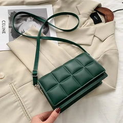 Weave Crossbody Bag Small PU Leather Shoulder Handbag