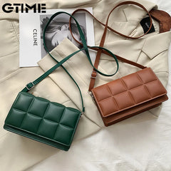 Weave Crossbody Bag Small PU Leather Shoulder Handbag