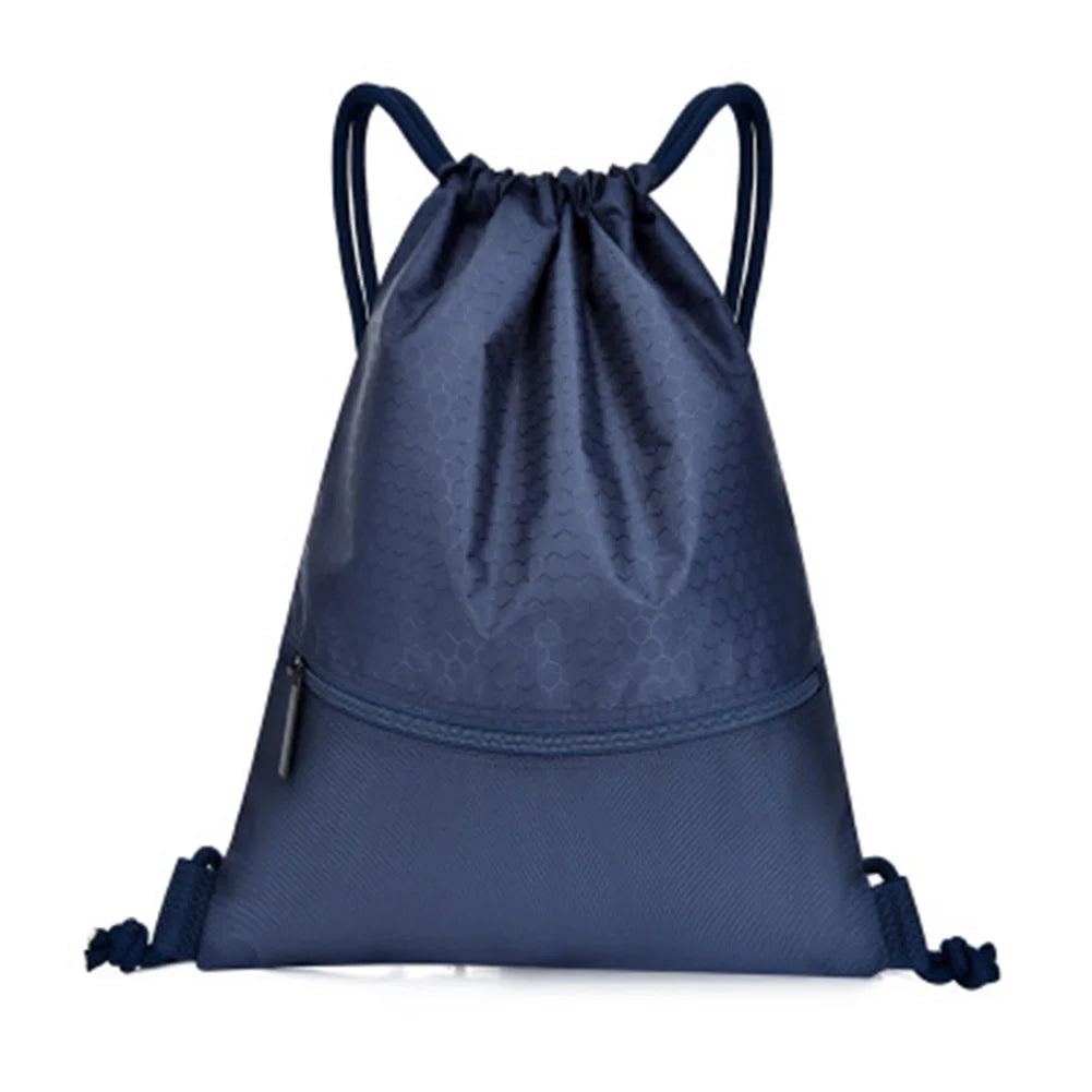 Solid Fitness Training Travel Drawstring Backpack Bag For Men and Women