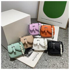Pearls Crossbody Messenger Handbags Small Shoulder Bag