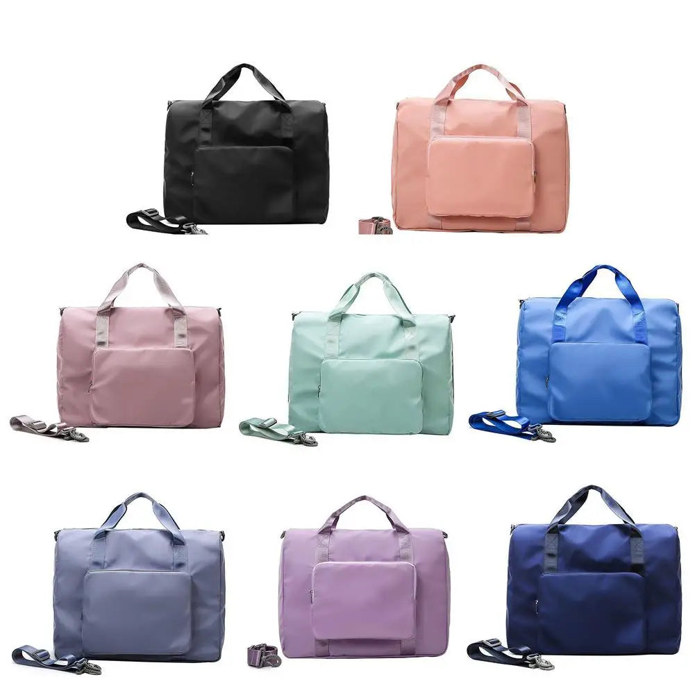 Solid Folding Travel Bag Sports Gym Bag Travel Duffle