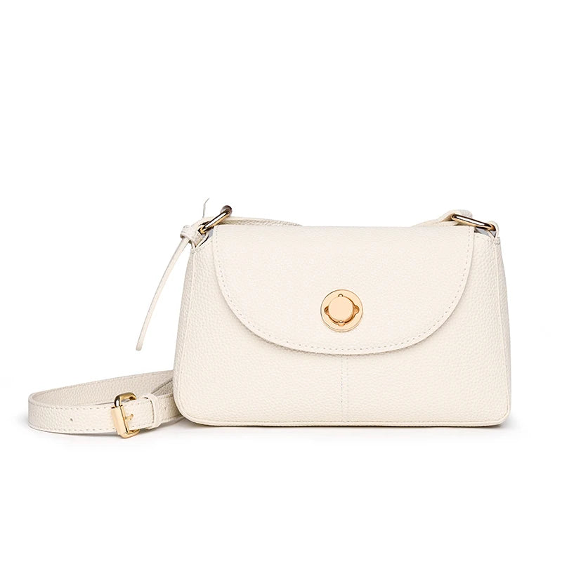 Solid Leather Women Shoulder Bag Handbag Ladies Crossbody Tote Sac