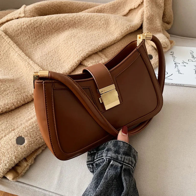 PU Leather Shoulder Bags for Women Small Travel Hand Bag