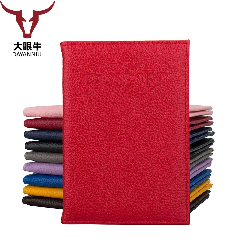 Candy Red Passport Holder PU Leather Cover