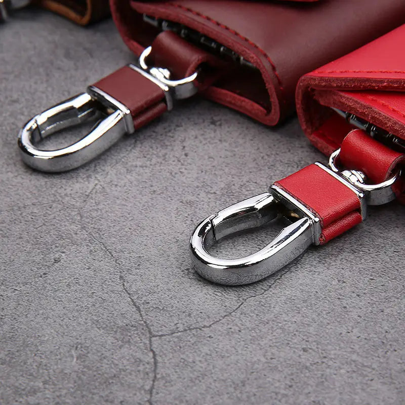 Keychain Holders PU Leather Car-key Organizer Key Wallets Case