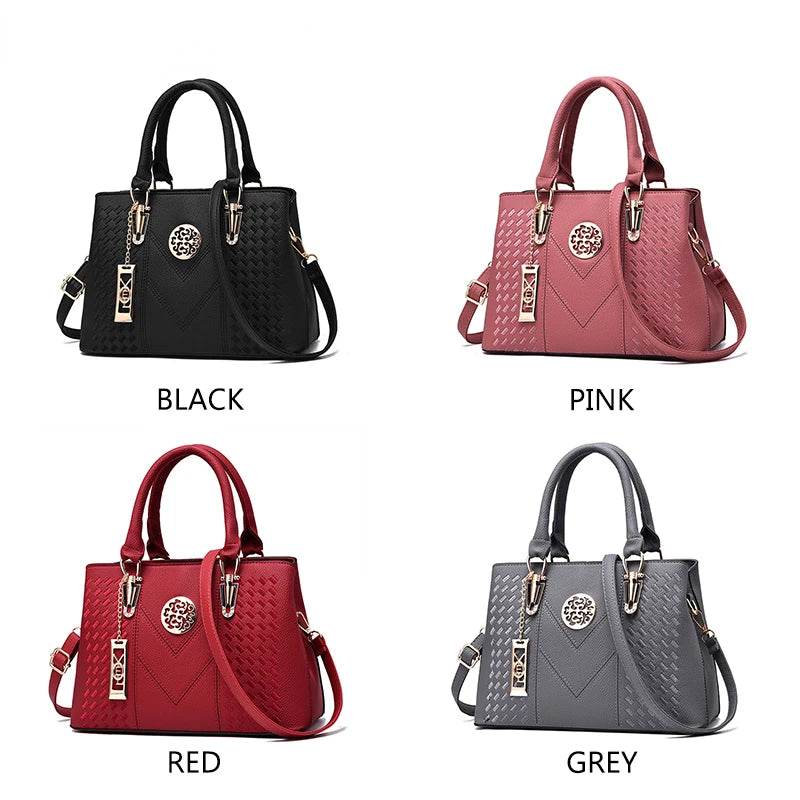 Solid Famous Bags Women Leather Handbags Newest Wallet Ladies Purse Shoulder Bag