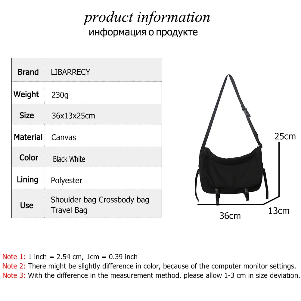 Ladies Canvas Shoulder Bag High Quality Women's Messenger Bag Travel Bag