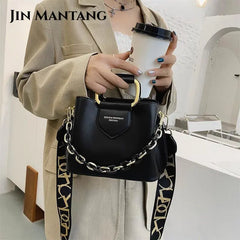 Stylish Shoulder Bucket Bag for Women with Chain Crossbody