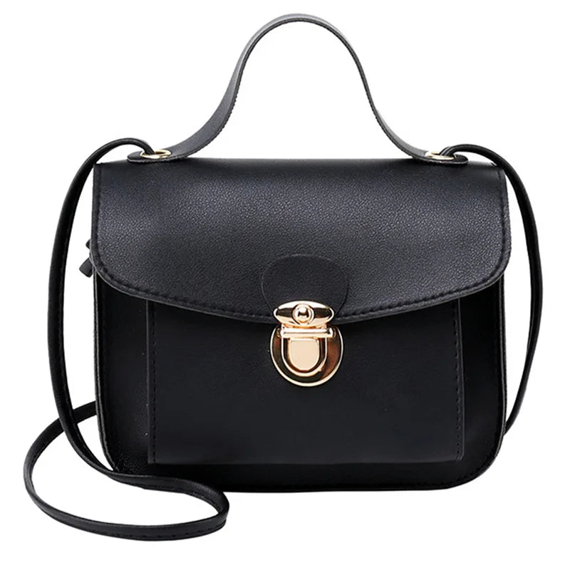 Solid Leather Crossbody Bags For Women Travel Handbag Shoulder Bag