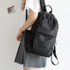 Solid Mini Women Backpack Waterproof Commuter Bag Lightweight Mochila