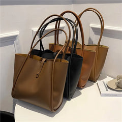 Large Capacity Tote Bag Women's Shoulder Handbag Gray