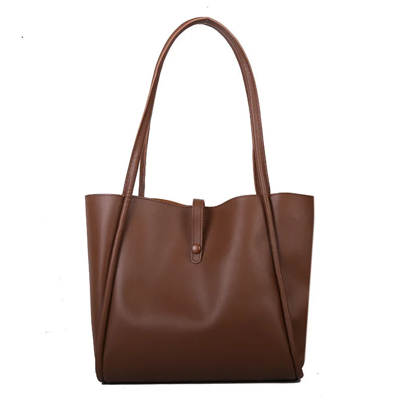 Large Capacity Tote Bag Women's Shoulder Handbag Gray