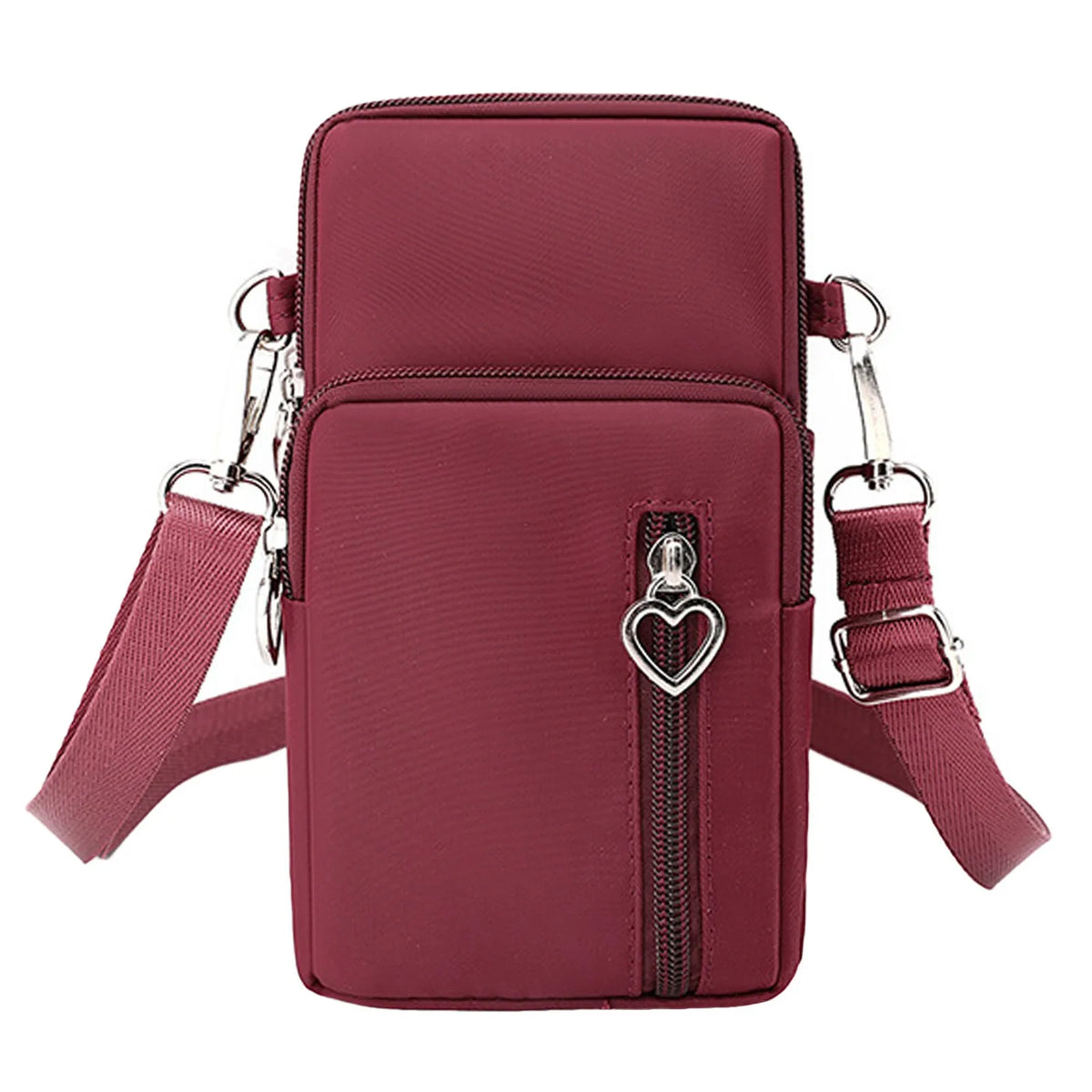 Solid Zipper Messenger Bag for Women